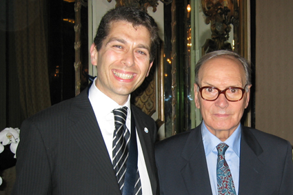 Michele De Gasperis con Ennio Morricone
